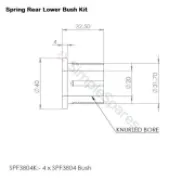 SuperPro Rear Spring Rear Lwr Bush Kit (80 duro/ShA) SPF3804K - Image 5