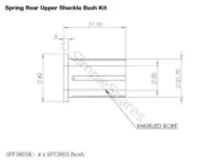 SuperPro REAR SPR REAR UPP SHACKLE KIT (80 duro/ShA) SPF3803K - Image 5