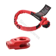 Saber Saber 6061 Aluminium Spliced Winch Thimble - Cerakote Red & 9K Soft Shackle SBR-SWTRK1 - Image 1