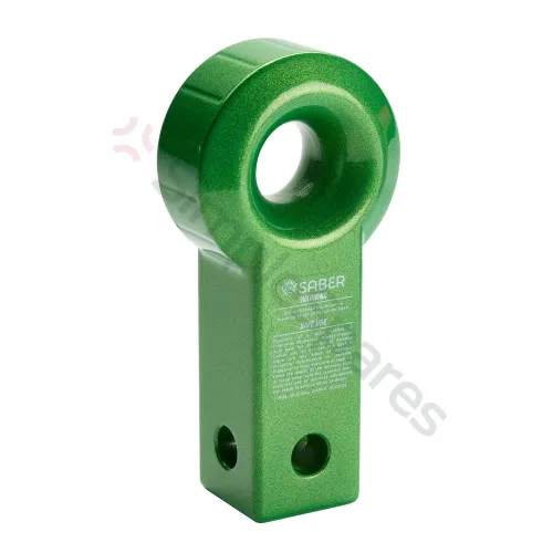 Saber 7075 Aluminium Rope Friendly Recovery Hitch - Green Prismatic SBR-RFRH3G - SBR-RFRH3G