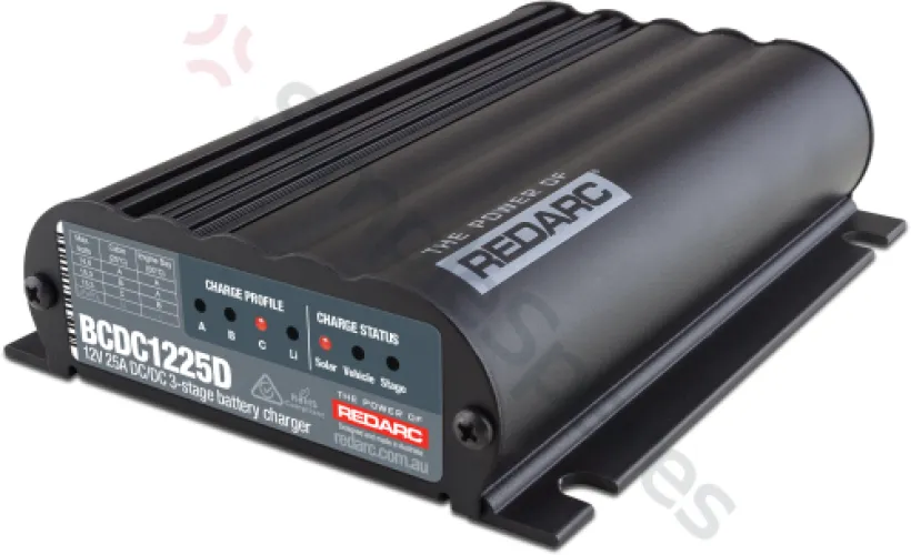 REDARC 12V 25A DC-DC 3 Stage Battery Charger (with MPPT Solar) BCDC1225D - RDC-BCDC1225D