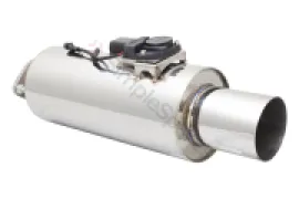 Xforce Round Body 7.5" x 15" (19,05cm x 38,1cm) Center in/Center out 3.5" Flanged Inlet, 4.5" Single-wall Tip VMK2G-350 - Image 1