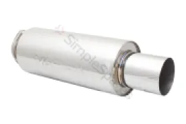 Xforce Round Body 7.5" x 15" (19,05cm x 38,1cm) Center in/Center out 3.5" Flanged Inlet, 4.5" Single-wall Tip VMK2G-350 - Image 2