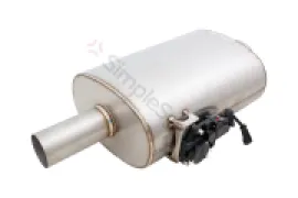 Xforce Oval Body 6" x 10" x 16" (15,24cm x 25,4cm x 38,1cm) Center in/Center out 2.5" Flanged Inlet, 2.5" Single-wall Outlet VMK40-250 - Image 1