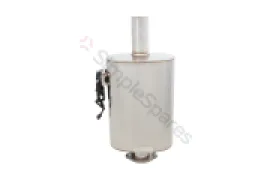 Xforce Oval Body 6" x 10" x 16" (15,24cm x 25,4cm x 38,1cm) Center in/Center out 2.5" Flanged Inlet, 2.5" Single-wall Outlet VMK40-250 - Image 2