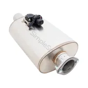 Xforce Oval Body 6" x 10" x 15" (15,24cm x 25,4cm x 38,1cm) Center in/Center out 3" Flanged Inlet, 3" Single-wall Outlet VMK11-300 - Image 3