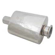 Xforce Oval Body 6" x 10" x 16" (16,51cm x 25,4cm x 40,64cm) Center in/Center Out 4" Flanged Inlet, 4" Single-Wall Tip VMK18-400 - Image 2