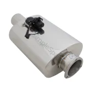 Xforce Oval Body 6" x 10" x 16" (16,51cm x 25,4cm x 40,64cm) Center in/Center Out 4" Flanged Inlet, 4" Single-Wall Tip VMK18-400 - Image 3