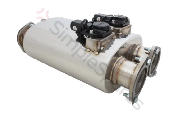 Xforce Round Body 6" x 10" x 16" (15,24cm x 25,4cm x 40,64cm) Twin in/Twin out 3" Twin Flanged Inlet, 3" Twin Flanged Outlet VMK31-300 - XFO-VMK31-300