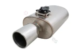 Xforce Oval Body 6" x 10" x 15" (15,24cm x 25,4cm x 38,1cm) Center in/Center Out 3" Flanged Inlet, 4" Single-Wall Tip VMK6-300 - Image 1
