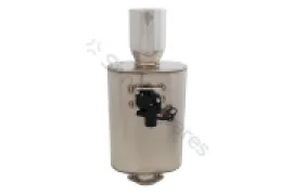 Xforce Oval Body 6" x 10" x 15" (15,24cm x 25,4cm x 38,1cm) Center in/Center Out 3" Flanged Inlet, 4" Single-Wall Tip VMK6-300 - Image 2