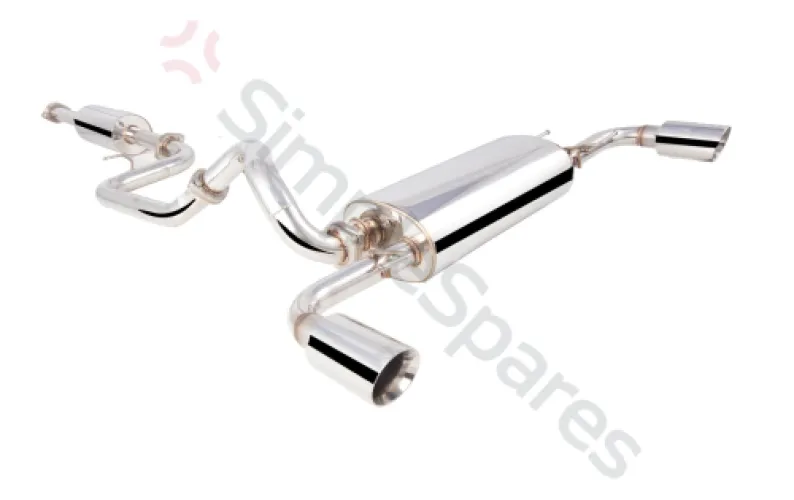 Xforce 2.5" Cat-Back System with Varex Middle Muffler, 304 Stainless Steel ES-MZ3-25VMK-CBS - XFO-ES-MZ3-25VMK-CBS