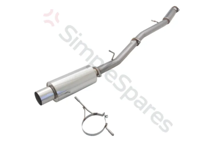 Xforce 3" Cat-Back System with Straight-Out Cannon Muffler, 409 Raw Stainless Steel E4-SW05-LPA-CBS - XFO-E4-SW05-LPA-CBS