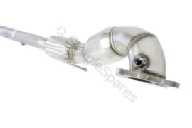 Xforce 3" Downpipe with High-Flow Catalytic Converter, 304 Stainless Steel (for track and off road use only) ES-VW06-KITB - Image 2