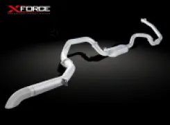 Xforce 3" Turbo-Back System, 409 Raw Stainless Steel (for track and off road use only) E4-TL80-02-TBS - Image 1
