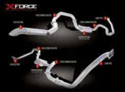 Xforce 3" Turbo-Back System, 409 Raw Stainless Steel (for track and off road use only) E4-TL80-02-TBS - Image 3