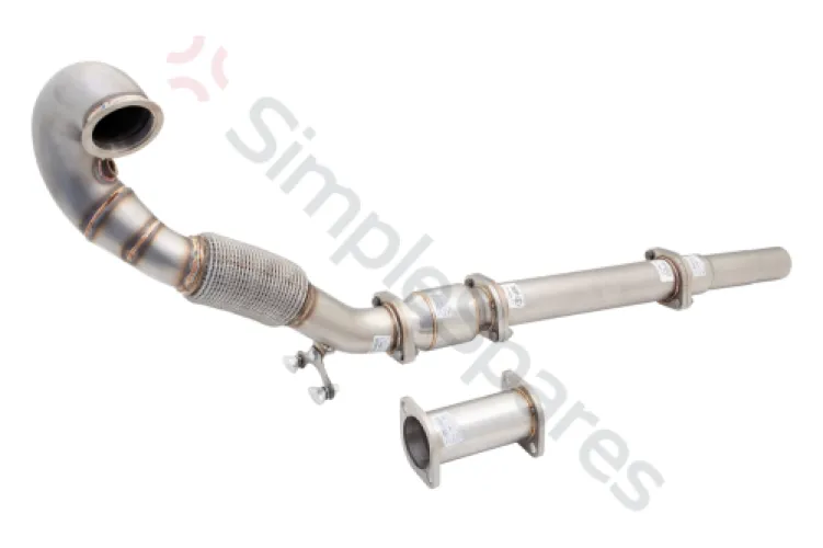 Xforce 3" Downpipe with High-Flow Catalytic Converter, 304 Stainless Steel (for track and off road use only) ES-VW08-KITB - XFO-ES-VW08-KITB