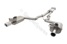 Xforce 3" Cat-Back System with Oval Varex Mufflers, 304 Stainless Steel ES-FM15-02-VMK-CBS - Image 1