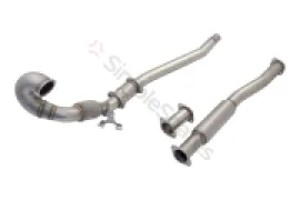 Xforce 3" Downpipe with High-Flow Catalytic Converter, 304 Stainless Steel (for track and off road use only) ES-VW09-KITB - Image 1