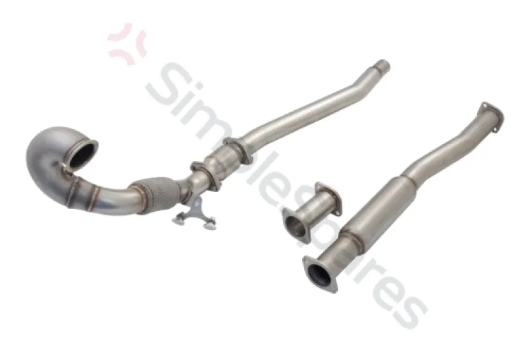 Xforce 3" Downpipe with High-Flow Catalytic Converter, 304 Stainless Steel (for track and off road use only) ES-VW09-KITB - XFO-ES-VW09-KITB