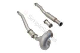 Xforce 3" Downpipe with High-Flow Catalytic Converter, 304 Stainless Steel (for track and off road use only) ES-VW09-KITB - Image 2
