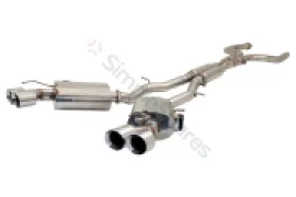 Xforce 3" Twin Cat-Back System with Varex Mufflers, 304 Stainless Steel ES-CC16-VMK-CBS - Image 1