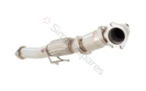 Xforce 3" Downpipe with High-Flow Catalytic Converter, 304 Stainless Steel (for track and off road use only) ES-FRS16-KITB - Image 1