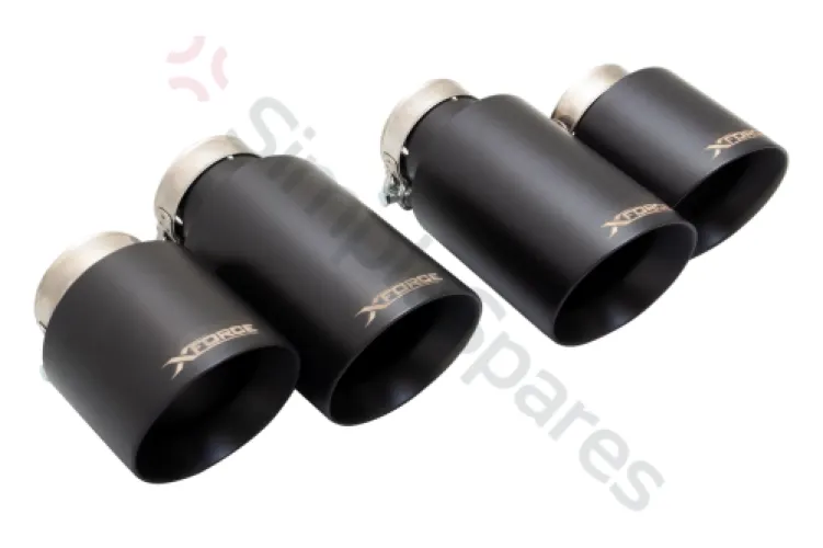 Xforce 4" Black Quad Tips ES-VW09-BLACKTIPS - XFO-ES-VW09-BLACKTIPS