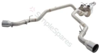 Xforce 2.5″ to twin 3″ Varex Cat-Back System, 304 Stainless Steel ESDR10VKCS - Image 1