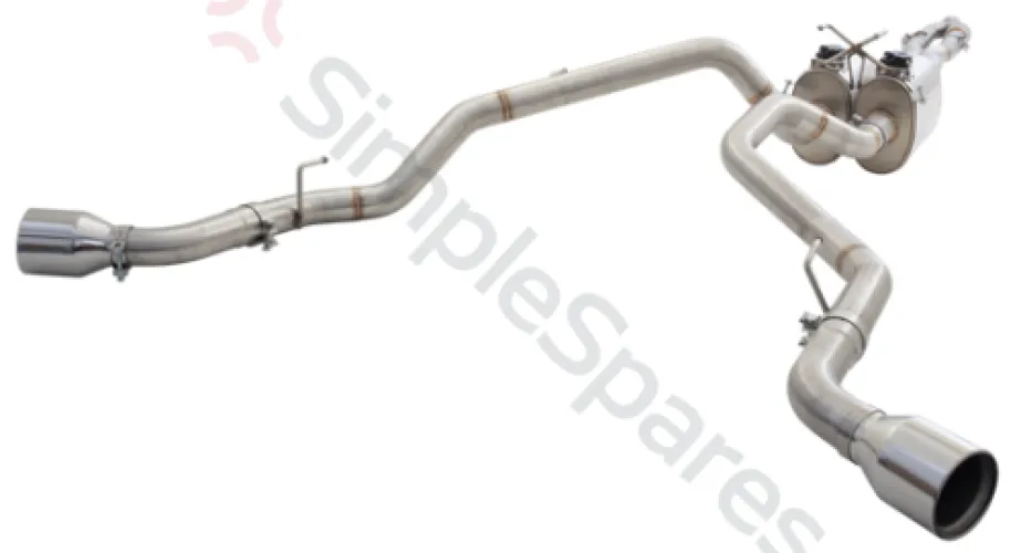 Xforce 2.5″ to twin 3″ Varex Cat-Back System, 304 Stainless Steel ESDR10VKCS - XFO-ESDR10VKCS