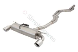 Xforce Dual 2.5"-3" Cat-Back System Varex Muffler, 304 Stainless Steel ESBM235VKCS - Image 1