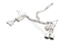 Xforce 3" Cat-Back System with Round Mufflers (RACE SYSTEM), 304 Stainless Steel ESSW28CS - Image 1