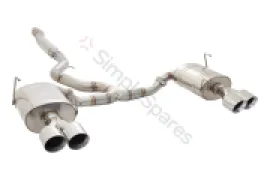 Xforce 3" Cat-Back System with Oval Mufflers (STREET SYSTEM), 304 Stainless Steel ES-SW26LT-CBS - Image 1