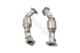 Xforce 2.5" Downpipes with High-Flow Catalytic Converters, 304 Stainless Steel (for track and off road use only) ESKS17KITB - Image 1