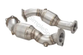 Xforce 2.5" Downpipes with High-Flow Catalytic Converters, 304 Stainless Steel (for track and off road use only) ESKS17KITB - Image 3