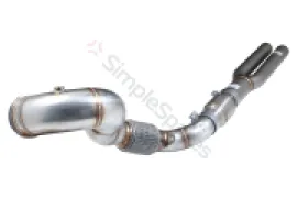 Xforce 4"-3" Downpipe with High-Flow Catalytic Converter, 304 Stainless Steel (for track and off road use only) ESRS317KITB - Image 4