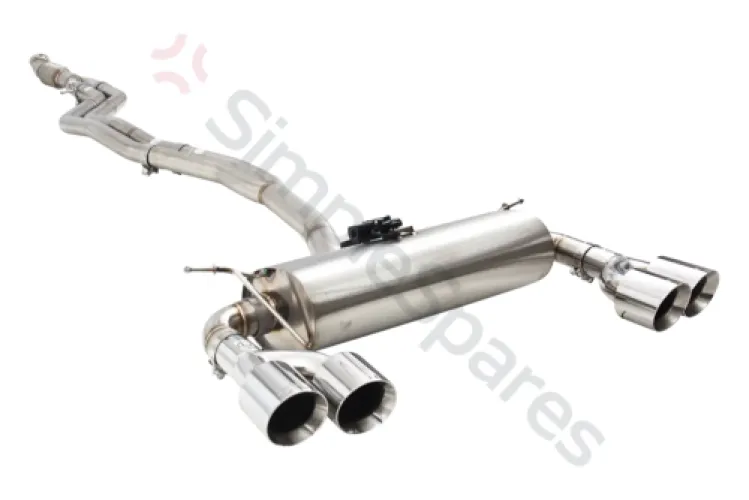 Xforce Dual 2.5"-3" Cat-Back System Varex Muffler, 304 Stainless Steel ESBM2FVKCS - XFO-ESBM2FVKCS