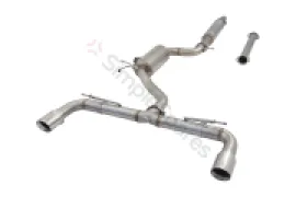 Xforce 3" Cat-Back System with Varex Muffler, 304 Stainless Steel ESVW10VKCS - Image 1