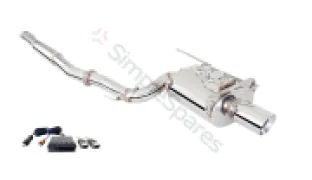 Xforce 3" Turbo-Back System with Varex Muffler, 304 Stainless Steel ES-EV8-01VMK-TBS - Image 1