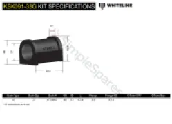 Whiteline Whiteline Sway Bar Mount - Bushing Kit 33mm KSK091-33 - Image 5