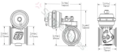 Turbosmart Pneumatic StraightGate50 (Vacuum-Based) 6 InHg External Wastegate (Black) TS-0565-1212 - Image 7